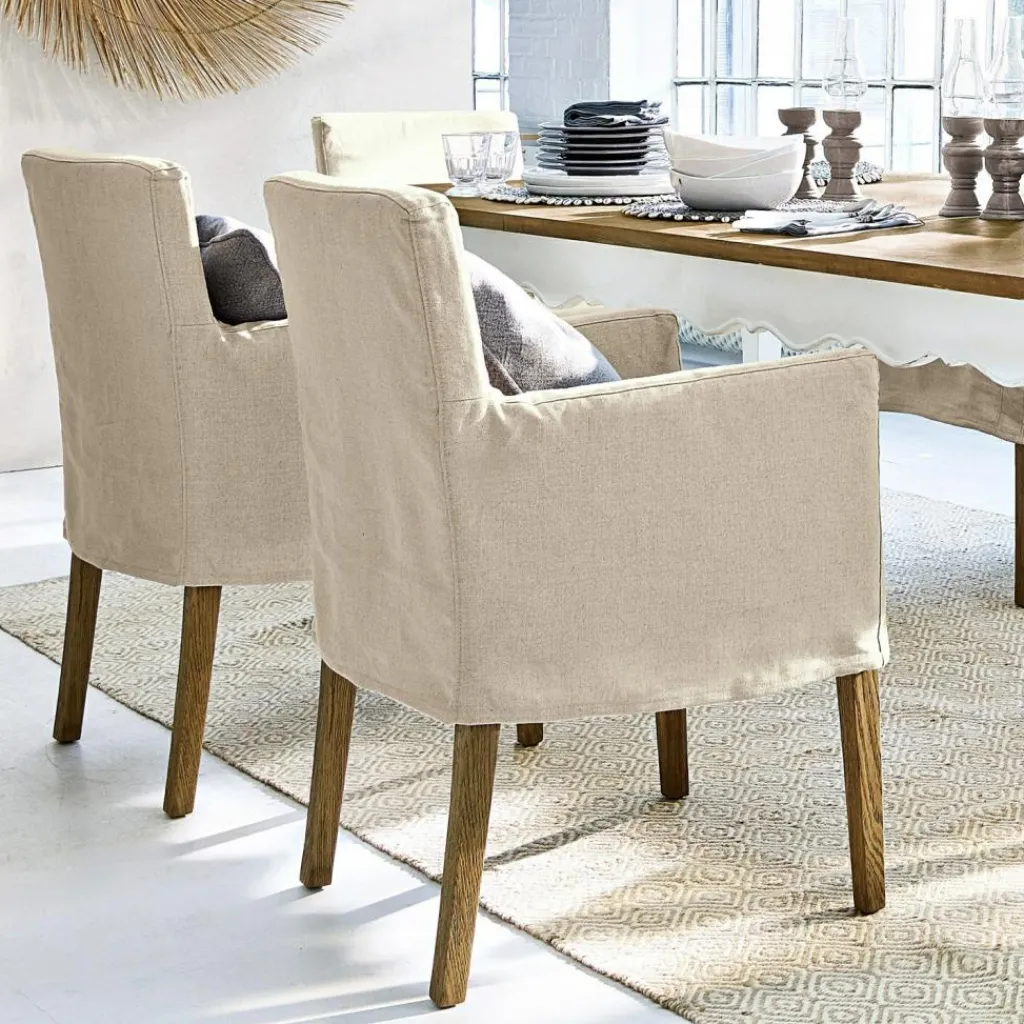 LOBERON Stuhl Longhill leinen/braun Discount