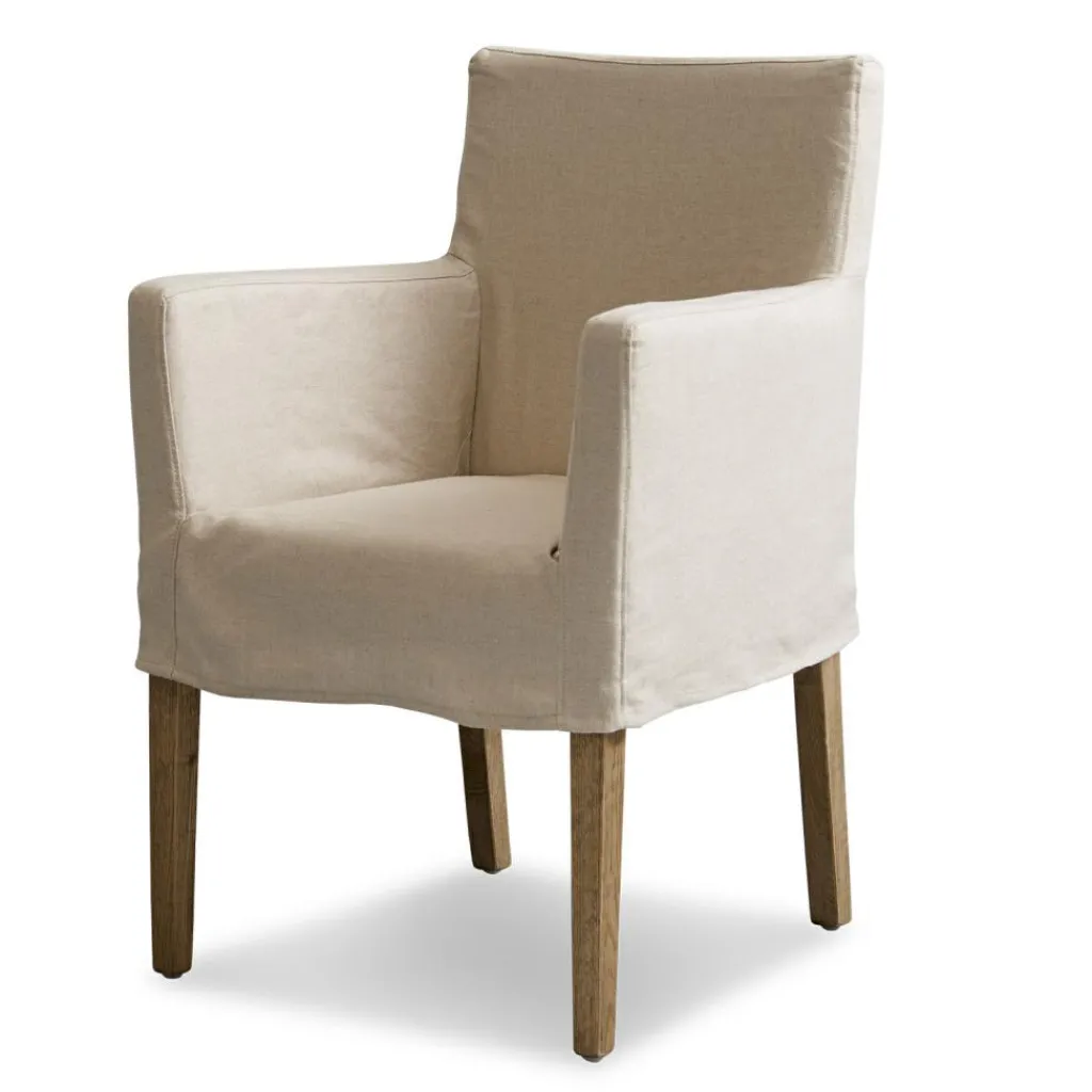 LOBERON Stuhl Longhill leinen/braun Discount