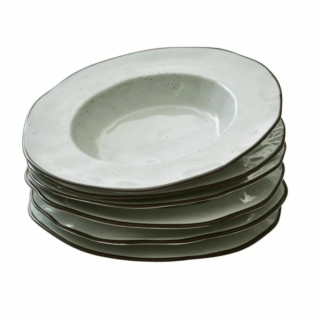 LOBERON Suppenteller 6er Set Biarré grau New
