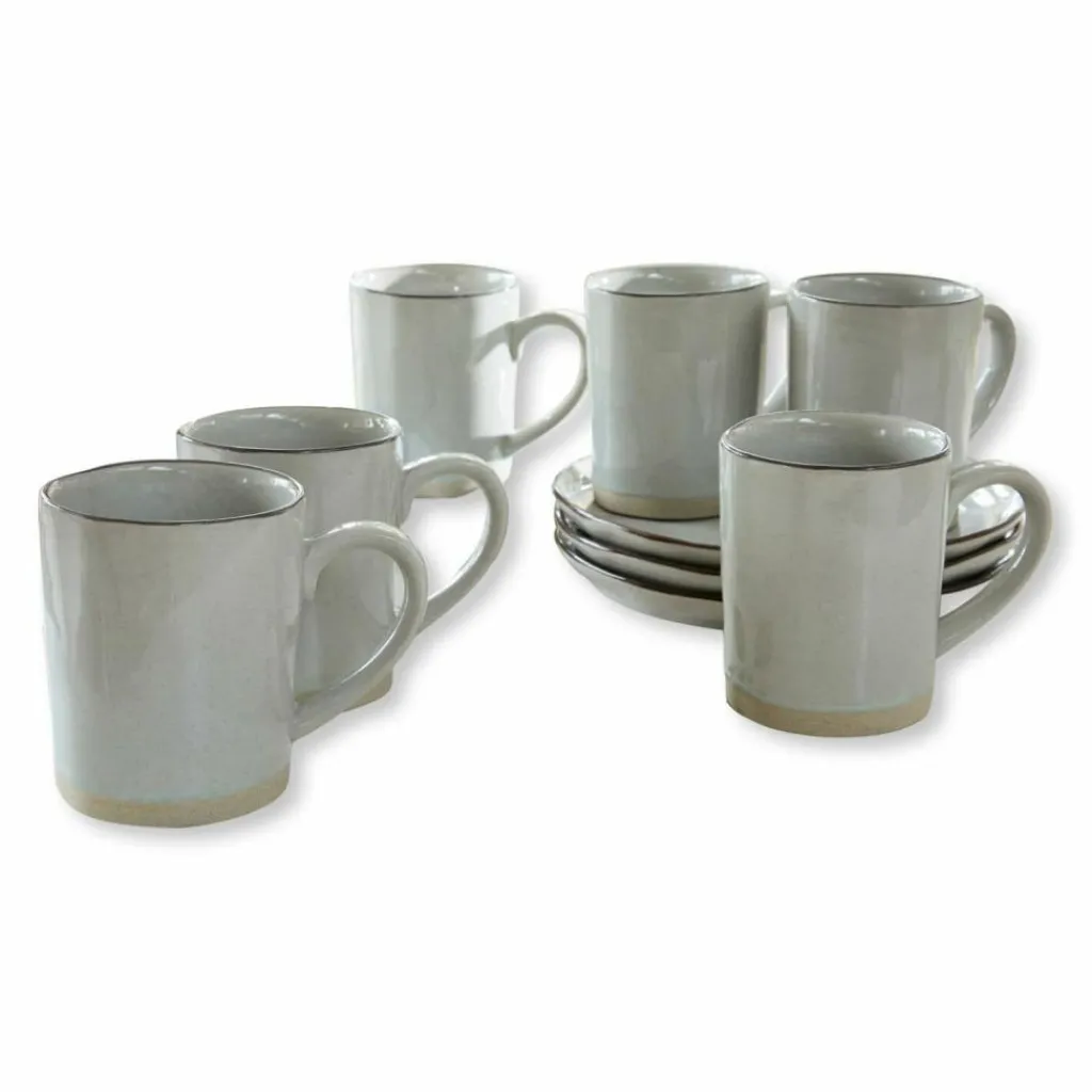 LOBERON Tasse 6er Set Biarré grau Best