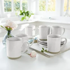LOBERON Tasse 6er Set Biarré weiß Clearance