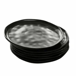 LOBERON Teller 6er Set Biarré schwarz New