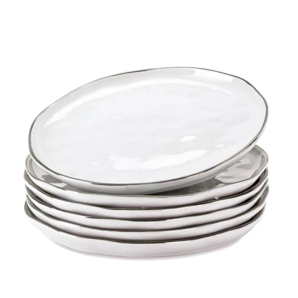 LOBERON Teller 6er Set Biarré weiß Sale