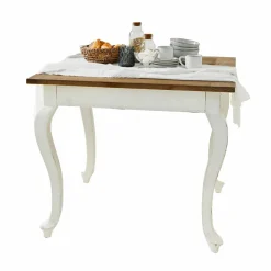 LOBERON Tisch Plaish antikweiß/braun Sale