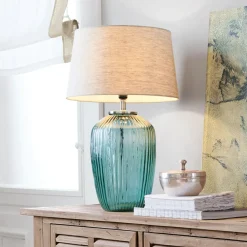 LOBERON Tischlampe Fenis creme/grün Outlet