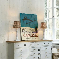 LOBERON Tischlampe Noelie braun/antikweiß Online