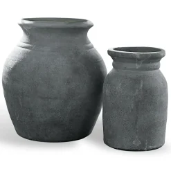 LOBERON Vase 2er Set Molduc antikgrau Sale