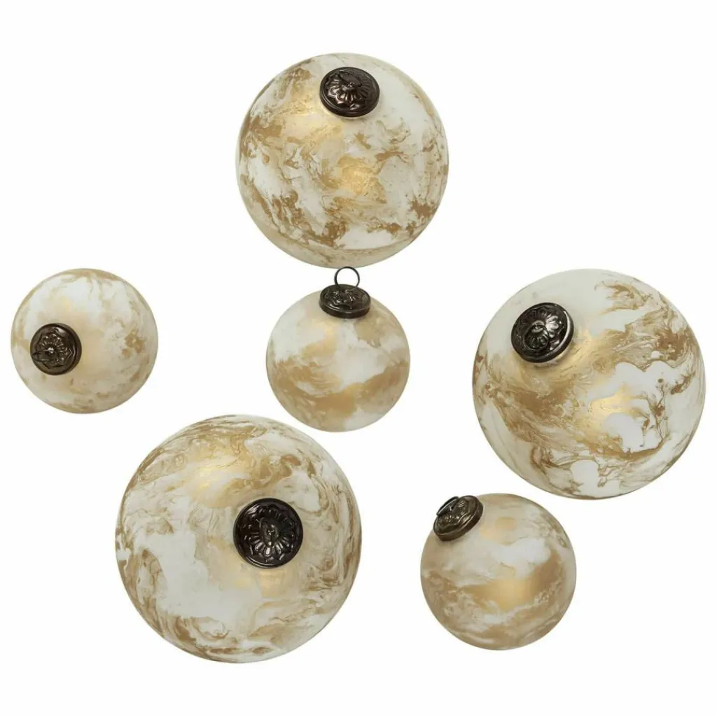 LOBERON Weihnachtskugel 6er Set Nymeria Hot