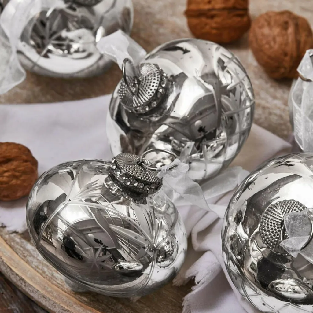 LOBERON Weihnachtsschmuck 6er Set Cheshire silber Online