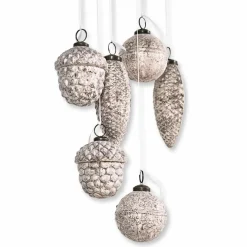 LOBERON Weihnachtsschmuck 6er Set Quirat weiß Best