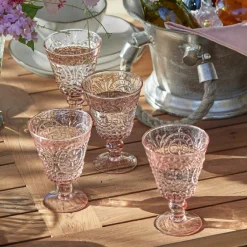 LOBERON Weingläser 4er Set Sarton rosa Hot
