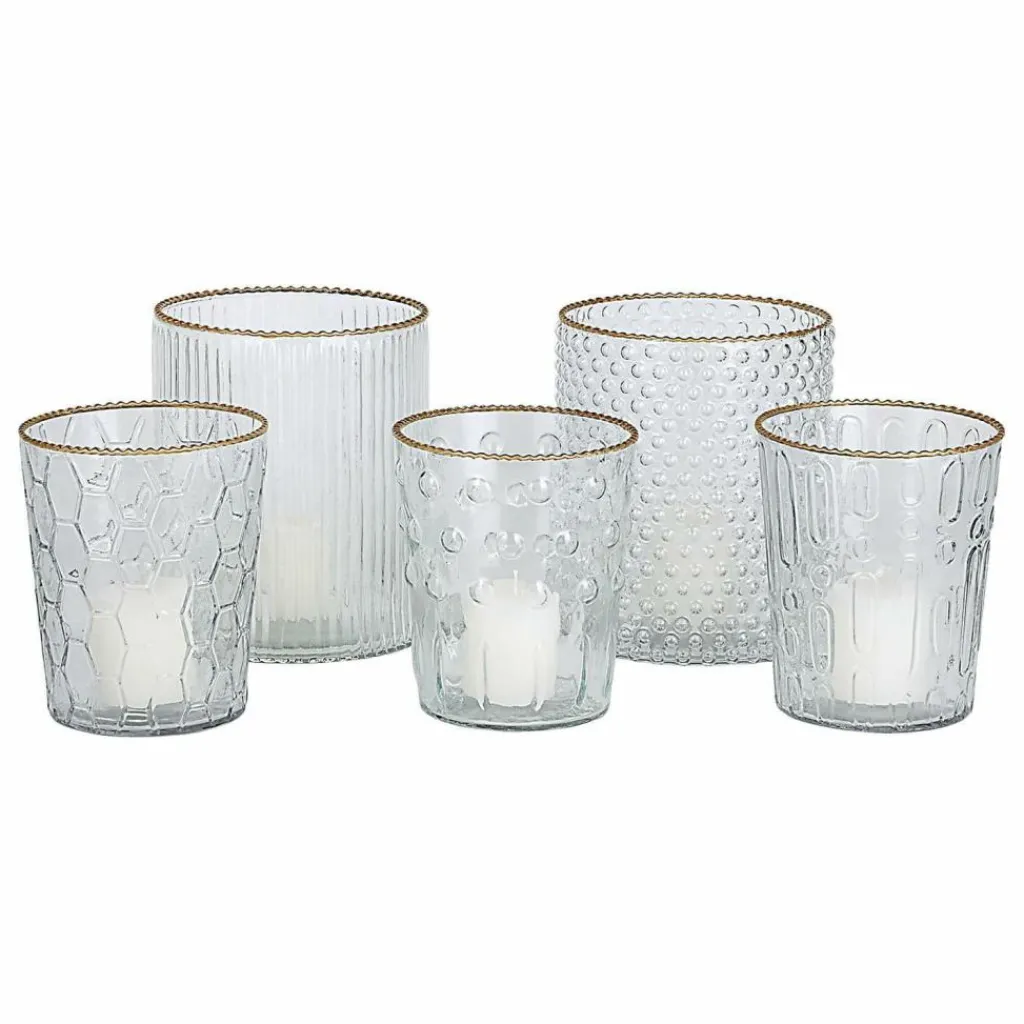 LOBERON Windlicht 5er Set Rosienne Hot