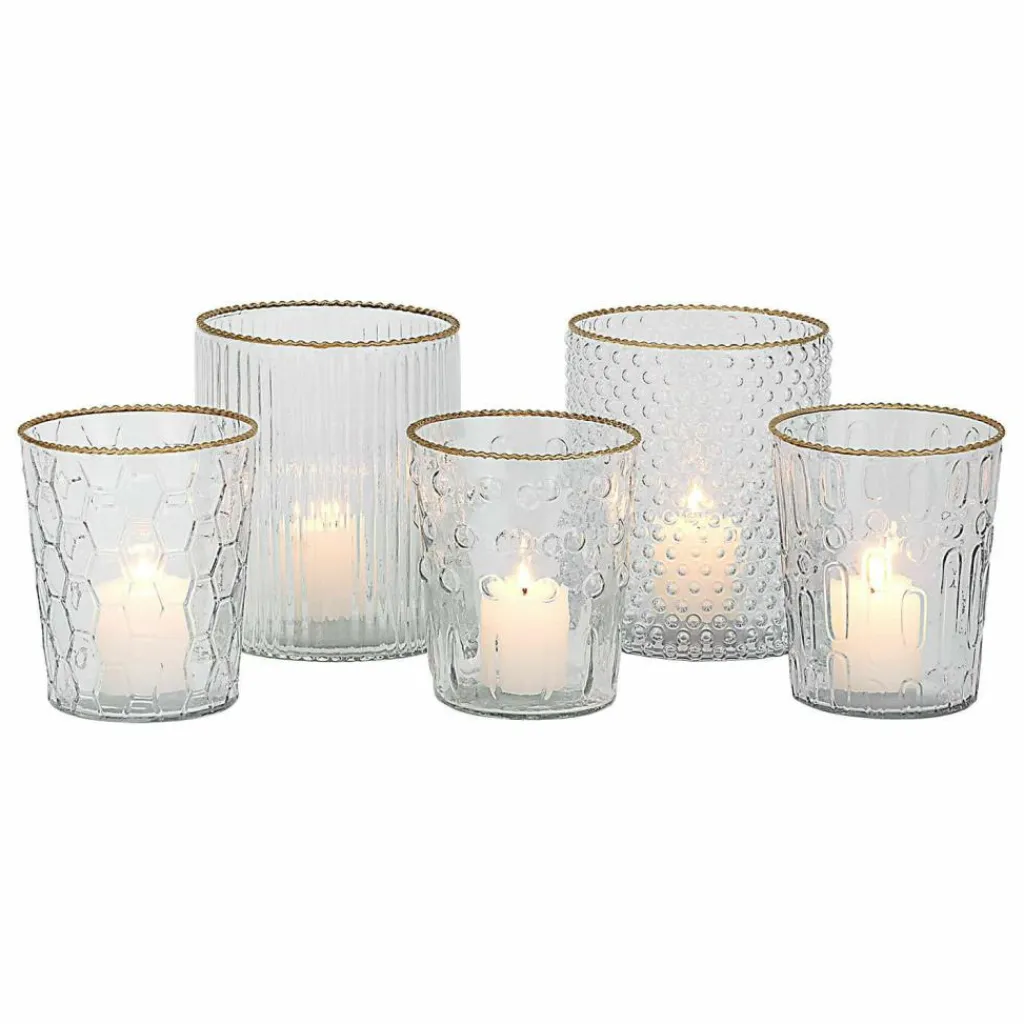 LOBERON Windlicht 5er Set Rosienne Hot