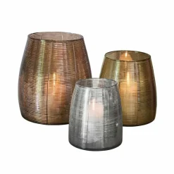 LOBERON Windlicht 3er Set Uvenar New